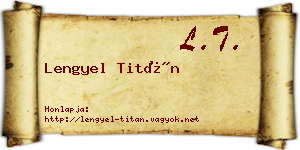 Lengyel Titán névjegykártya